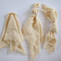 folded rustic cotton wedding napkins