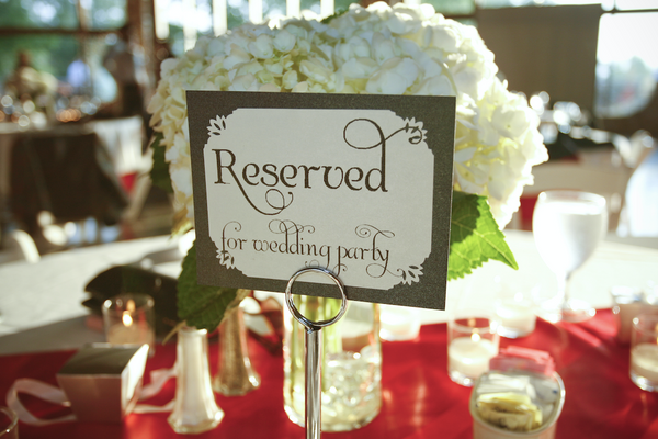 wedding reception reservation place card