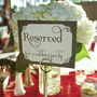 wedding reception reservation place card