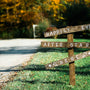 Wedding signage at the entrance of the wedding venue