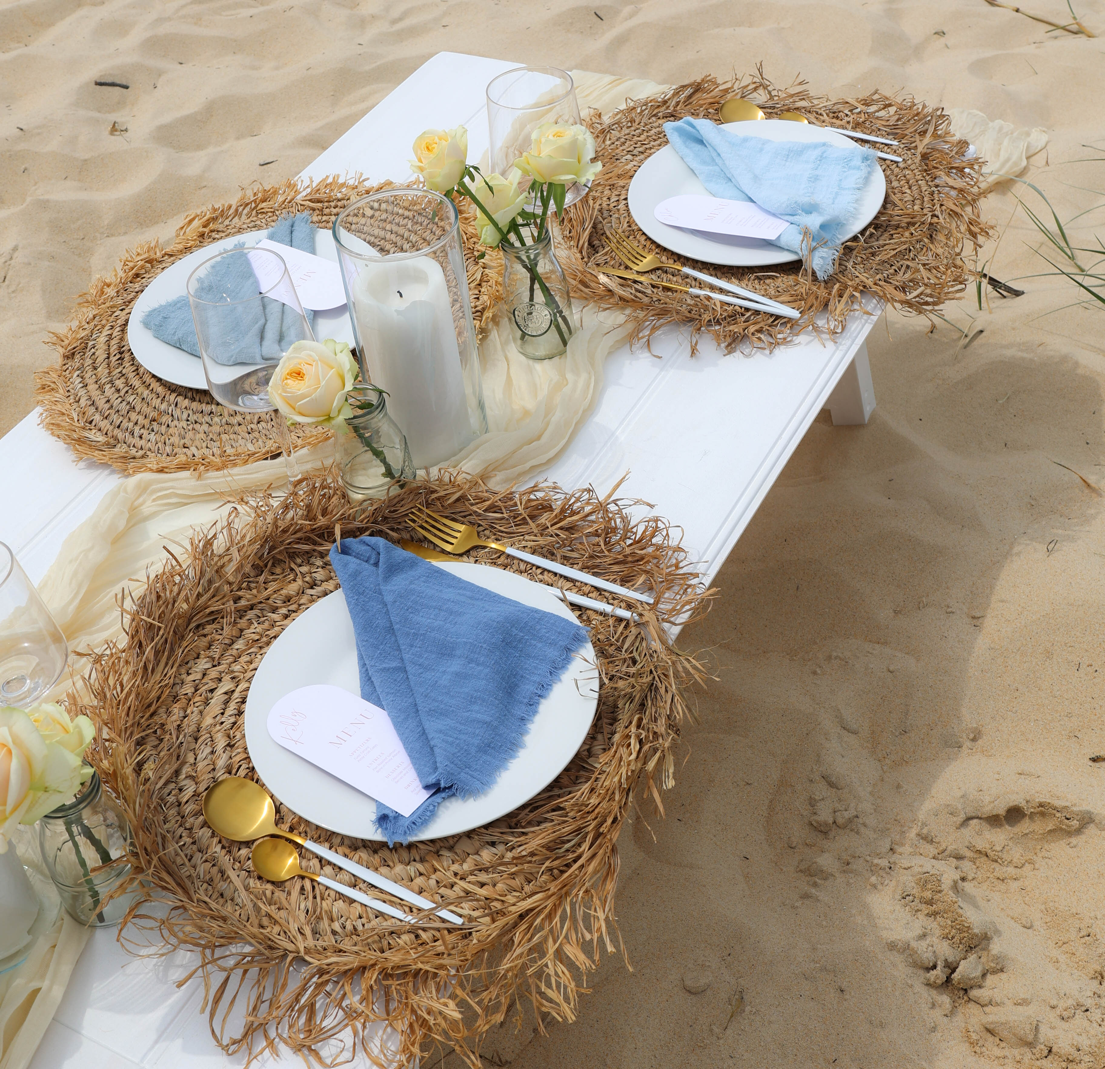 30% Off Coastal Breeze Wedding Placemats – Organic Events Supply Co