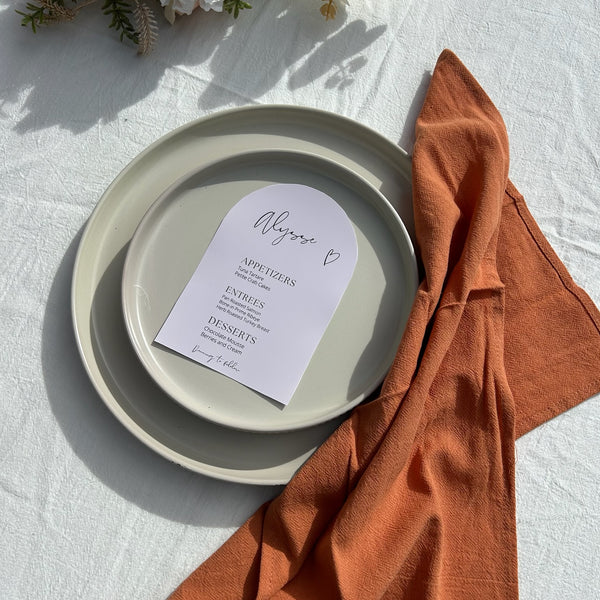 Burnt Orange Seamed Napkins