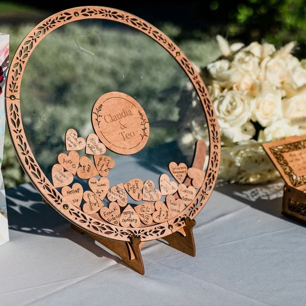 Personalized Wedding Guest Book – Rustic Drop Box Design