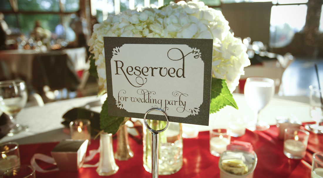 wedding reception reservation place card