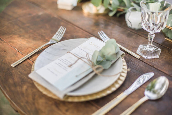 Boho-themed wedding tablescape