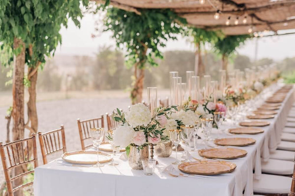 beautiful outdoor wedding reception table design