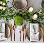 Wedding table decor featuring various nature elements