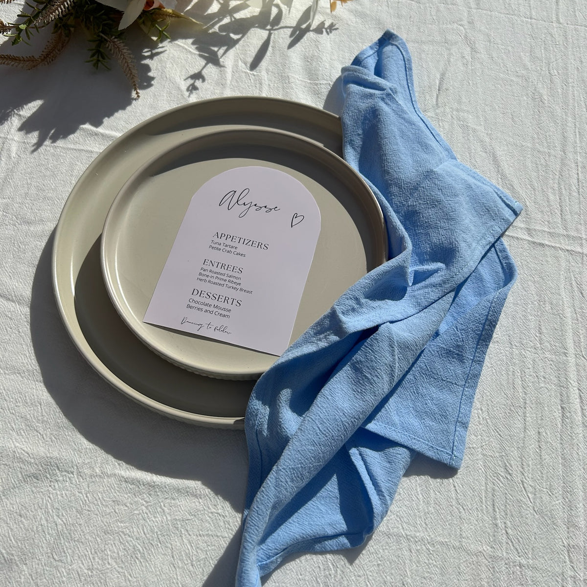 Sample Seamed Cotton Napkins