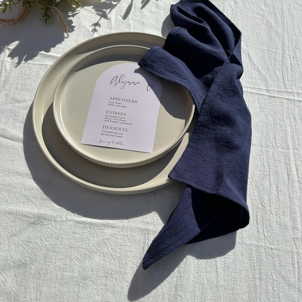 Hire Rustic Seamed Cotton Napkins