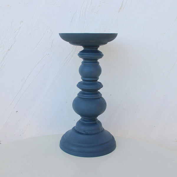 Rustic White Wooden Candlestick & Succulent Pot Tray – Elegant Décor