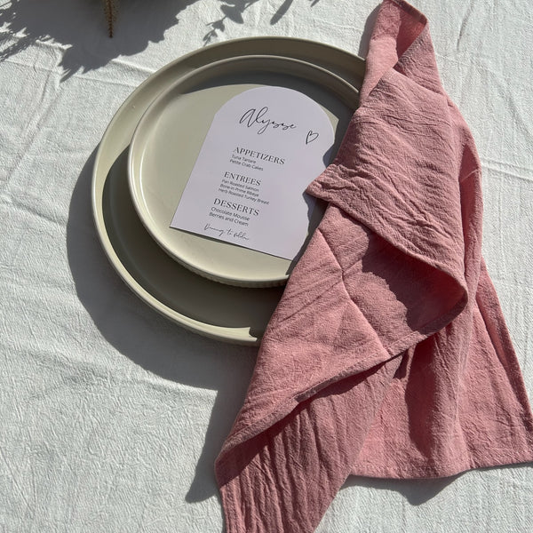 Hire Rustic Seamed Cotton Napkins