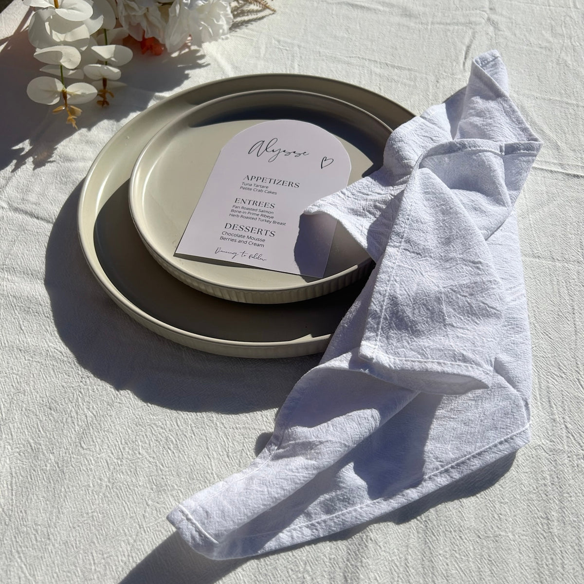 Hire Rustic Seamed Cotton Napkins