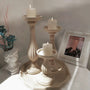 French Retro Wooden Candle Holder – Rustic Wedding Decor