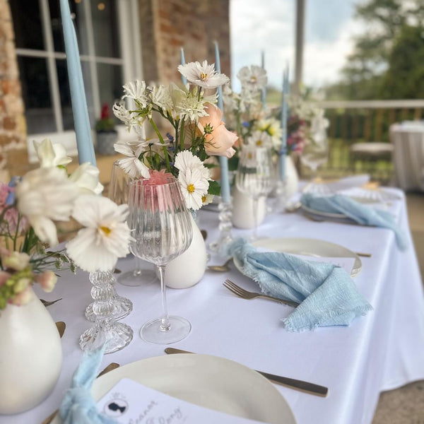 Baby Blue Rustic Cotton Napkins