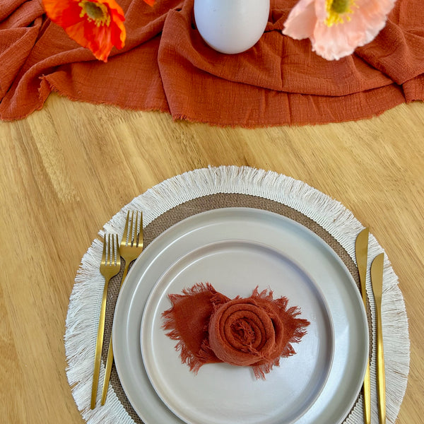 Rust Rustic Cotton Napkins