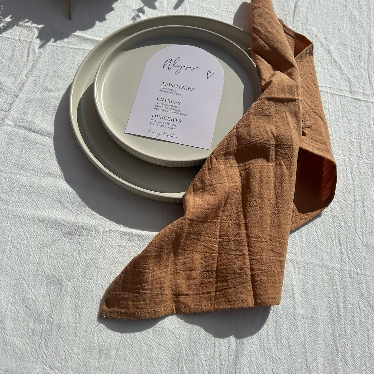 Hire Rustic Seamed Cotton Napkins