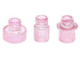 3PCS Glass Candlestick Set – Romantic Candle Holders for Dining & Décor