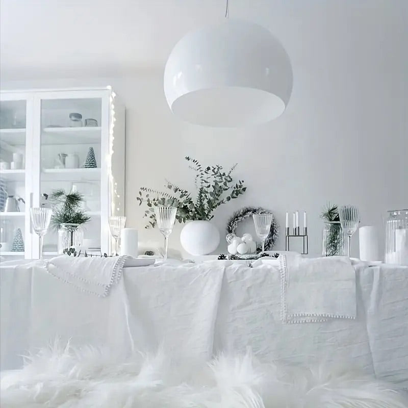 White Rustic Tablecloth