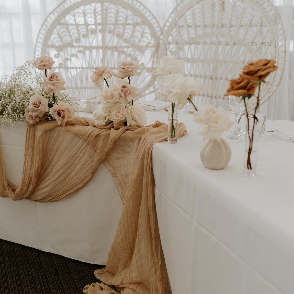 Hire Rustic Gauze Table Runners - 4m