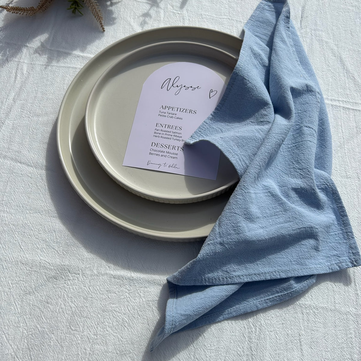 Hire Rustic Seamed Cotton Napkins