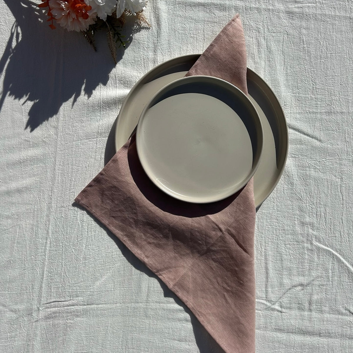 Dusty Pink 100% Linen Napkins