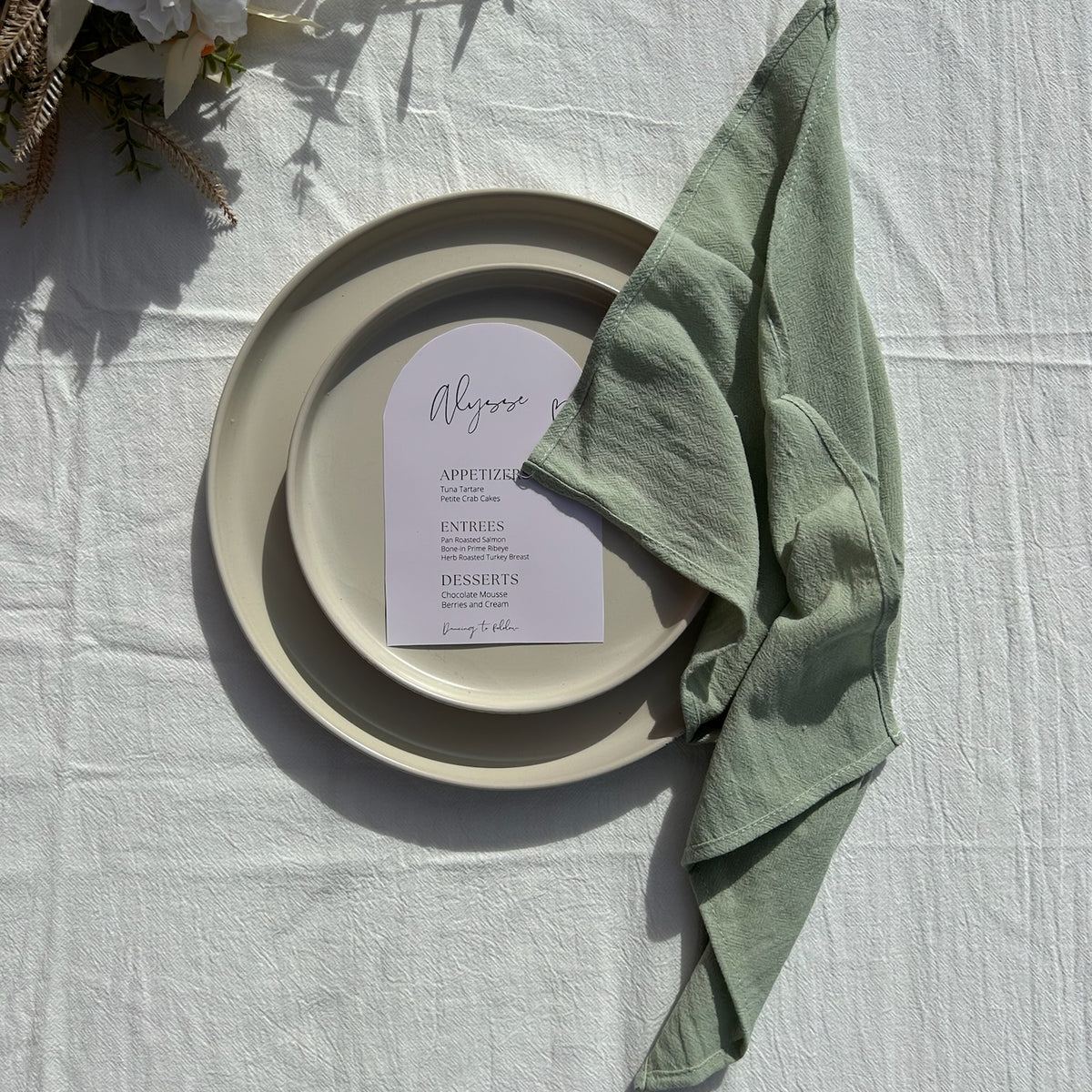 Hire Rustic Seamed Cotton Napkins