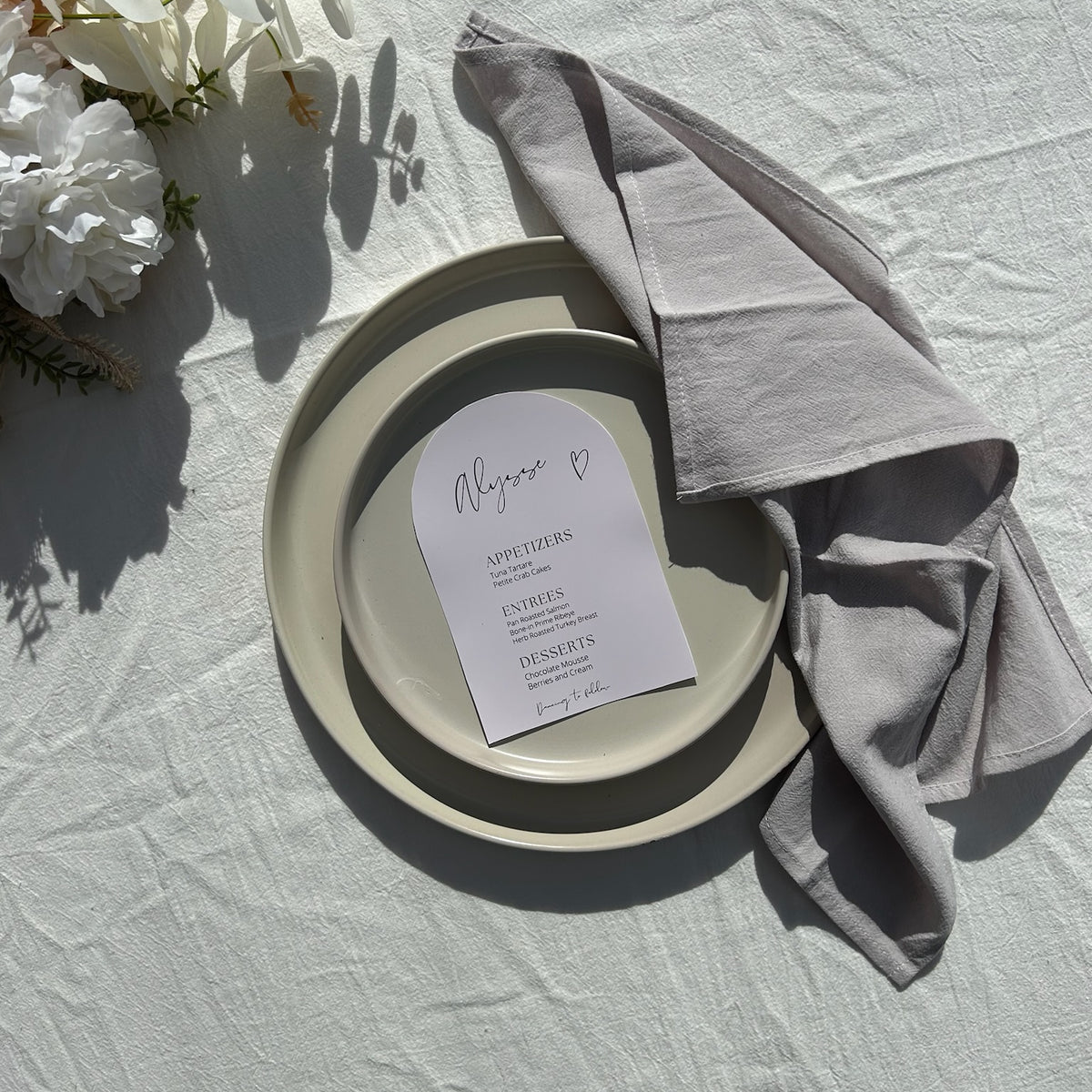 Smoky Grey Seamed Napkins