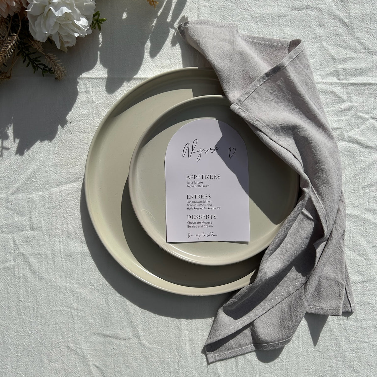 Smoky Grey Seamed Napkins