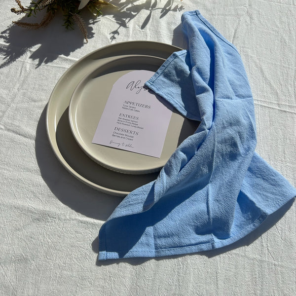 Hire Rustic Seamed Cotton Napkins