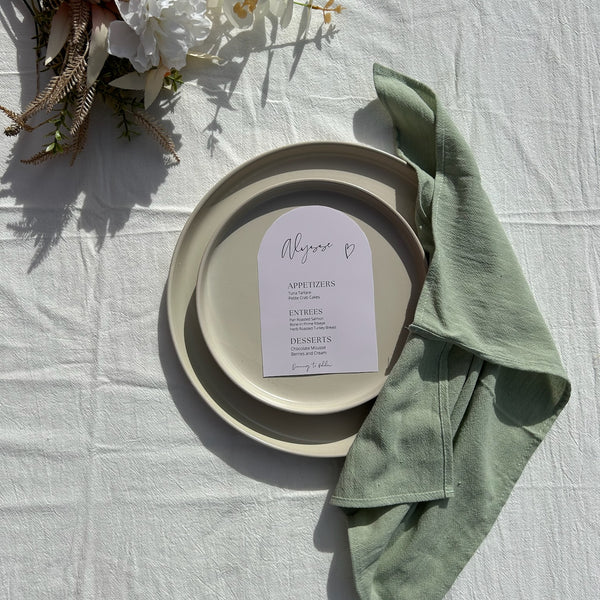 Sage Green Seamed Napkins