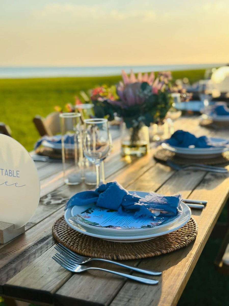 French Blue Rustic Cotton Napkins