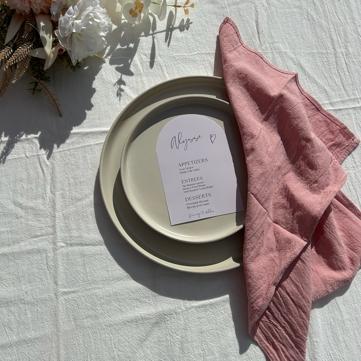 Hire Rustic Seamed Cotton Napkins