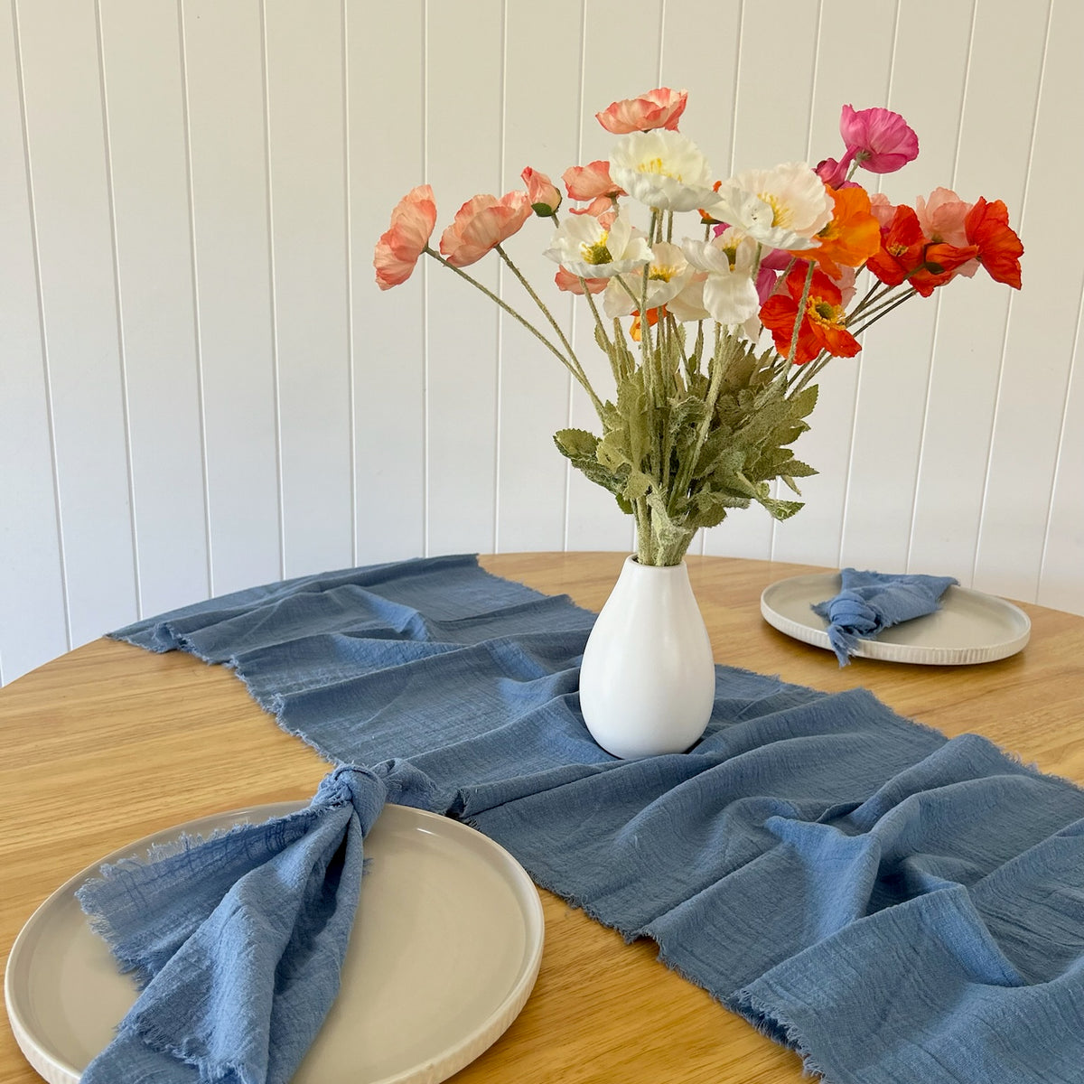 French Blue Rustic Cotton Napkins