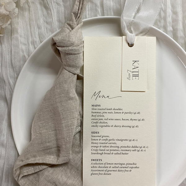 Beige 100% Linen Napkins
