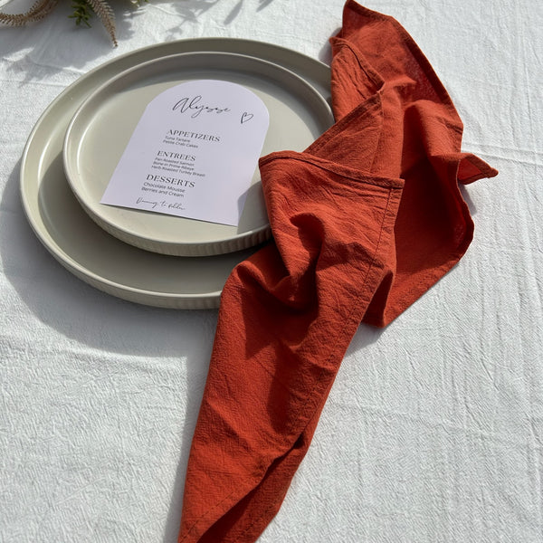 Hire Rustic Seamed Cotton Napkins