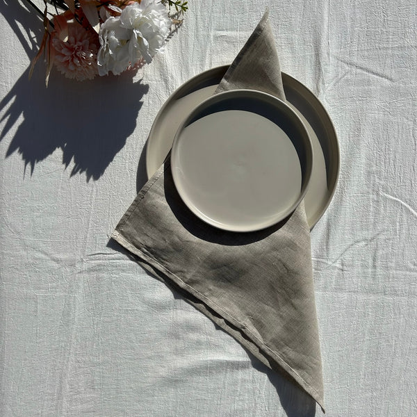 Beige 100% Linen Napkins