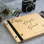 Personalized Wooden Wedding Guest Book – Engraved Photo Album