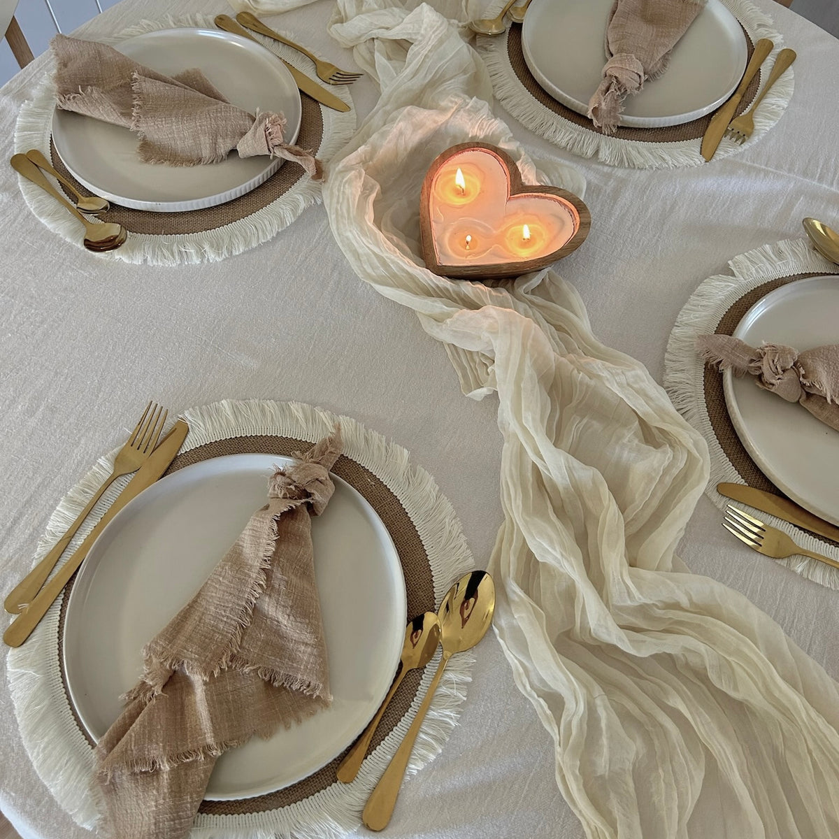 Latte Rustic Cotton Napkins