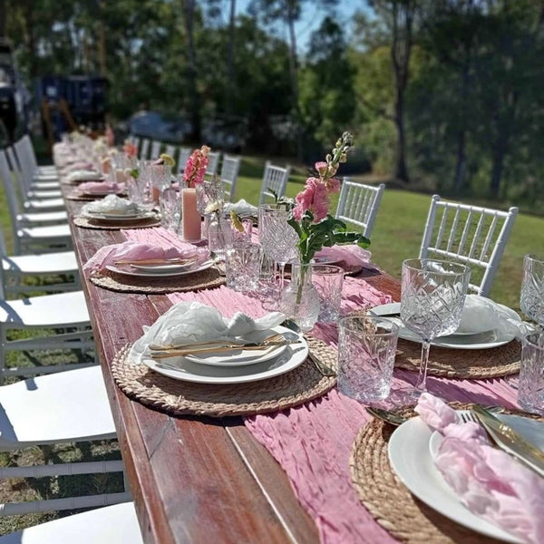 Pink Rustic Gauze Cheesecloth Napkins