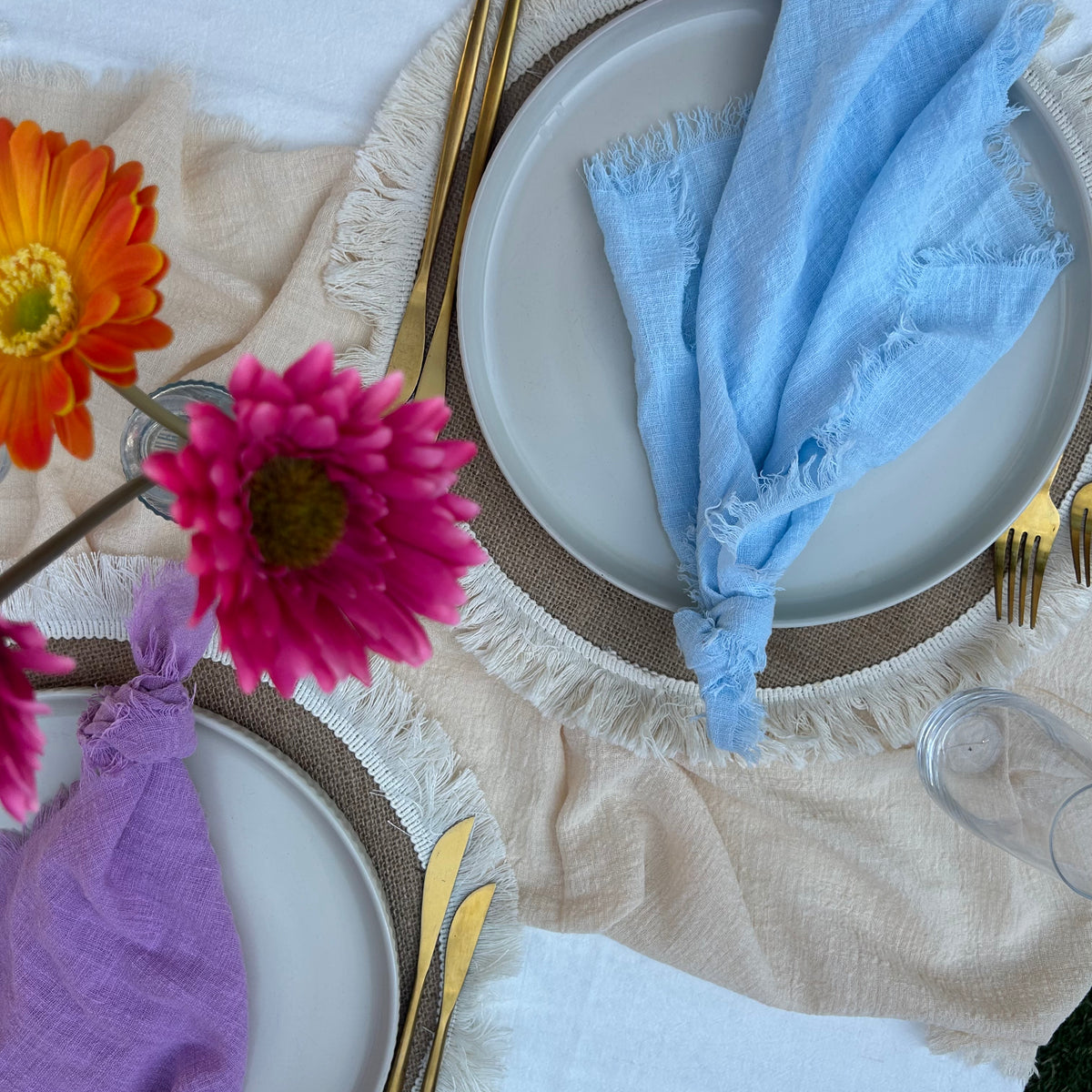 Lavender Rustic Cotton Napkins