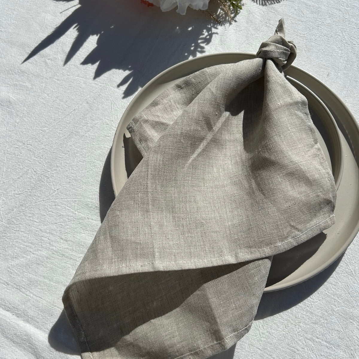 Beige 100% Linen Napkins