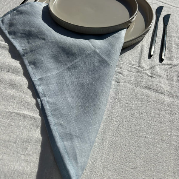 Sky Blue 100% Linen Napkins