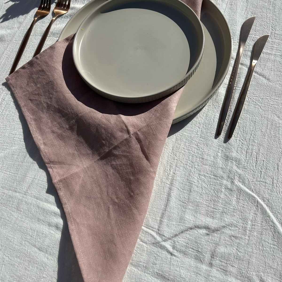 Dusty Pink 100% Linen Napkins