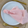 Blush Pink Rustic Cotton Napkins