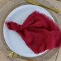 Burgundy Rustic Cotton Napkins