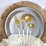 White Drip Cutlery