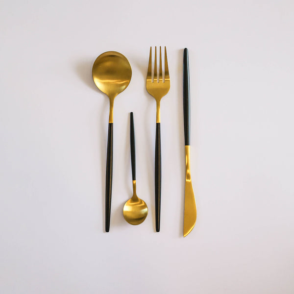 Black Gold Drip Cutlery