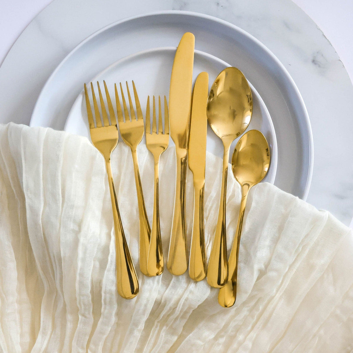 Hire Thick Gold Cutlery Sets