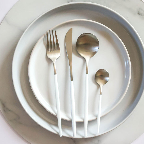 Silver White Drip Cutlery