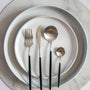 Silver Black Drip Cutlery